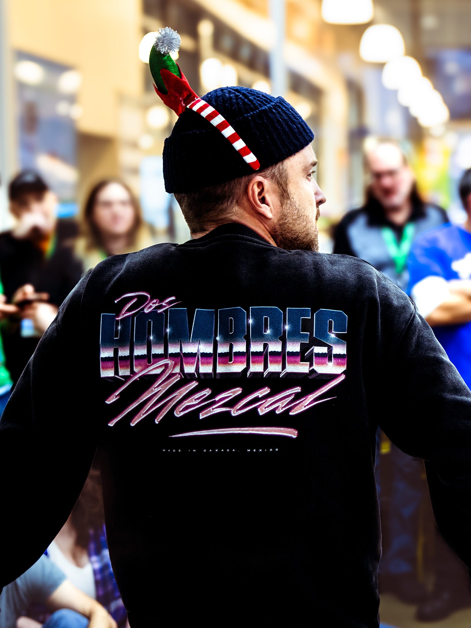 80’s Retro Washed Black Crewneck Sweatshirt