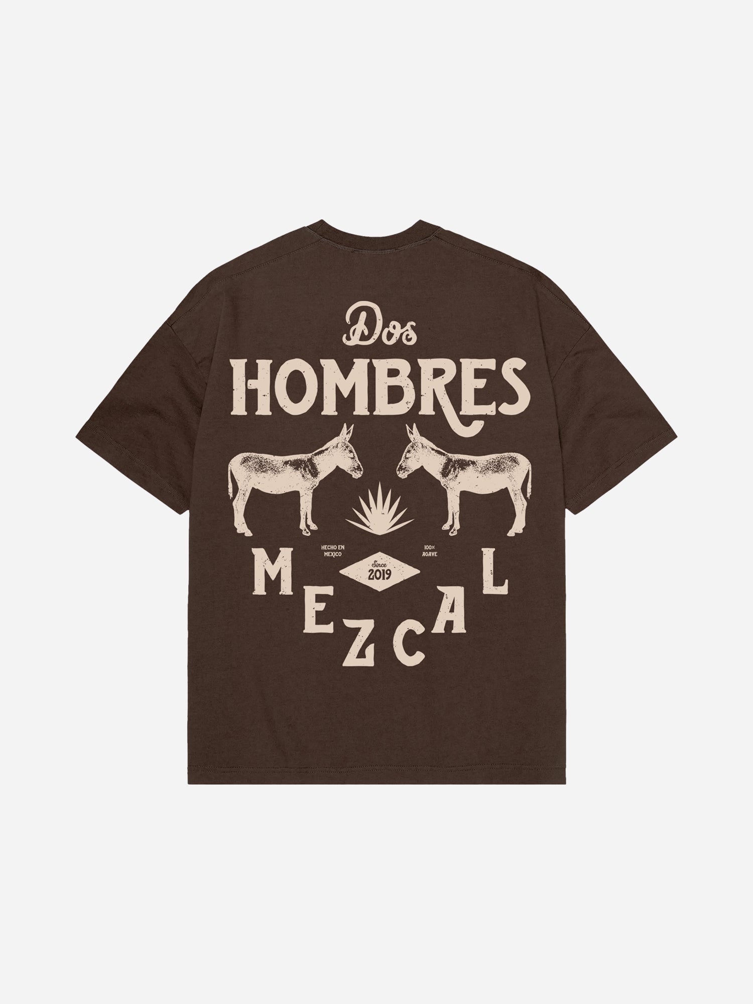 Dos Hombres Chocolate Tee. Back.