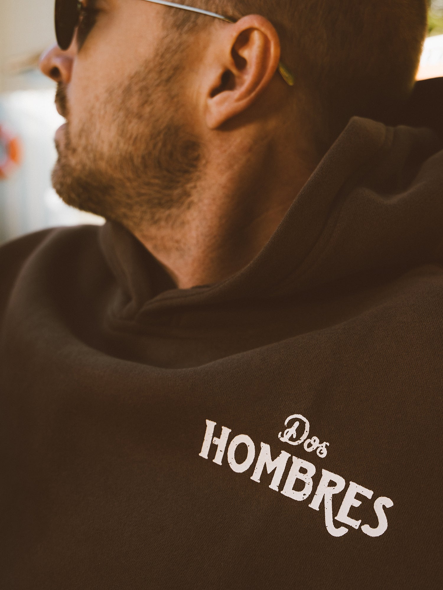 Dos Hombres Chocolate Hoodie. Photo 1.