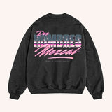 80’s Retro Washed Black Crewneck Sweatshirt
