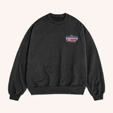 80’s Retro Washed Black Crewneck Sweatshirt