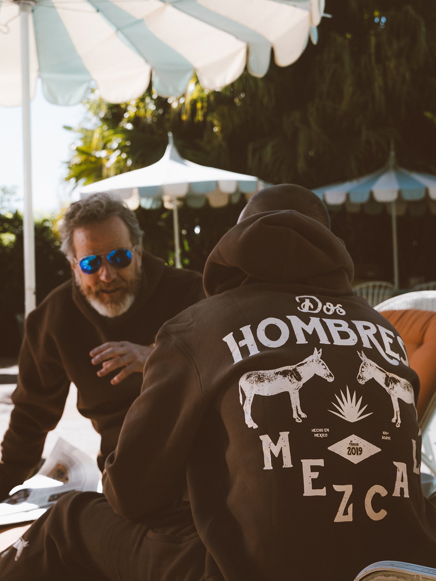 Dos Hombres Chocolate Hoodie. Photo 2.